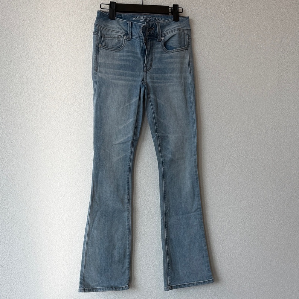 Women's Light Blue Kick Boot Jeans